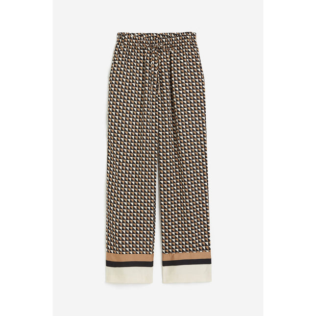 H&M Wanita Twill drawstring trousers