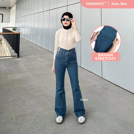 JINISO - Ultra Highwaist Cutbray Stretch Jeans 618 HANGOUT
