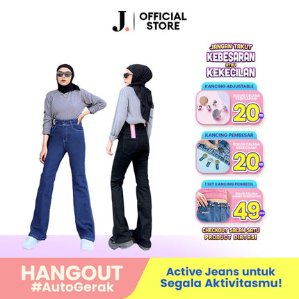JINISO - Ultra Highwaist Cutbray Stretch Jeans 618 HANGOUT