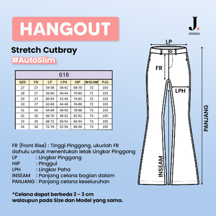 JINISO - Ultra Highwaist Cutbray Stretch Jeans 618 HANGOUT