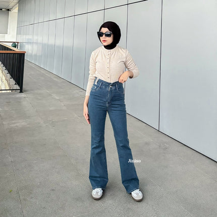 JINISO - Ultra Highwaist Cutbray Stretch Jeans 618 HANGOUT