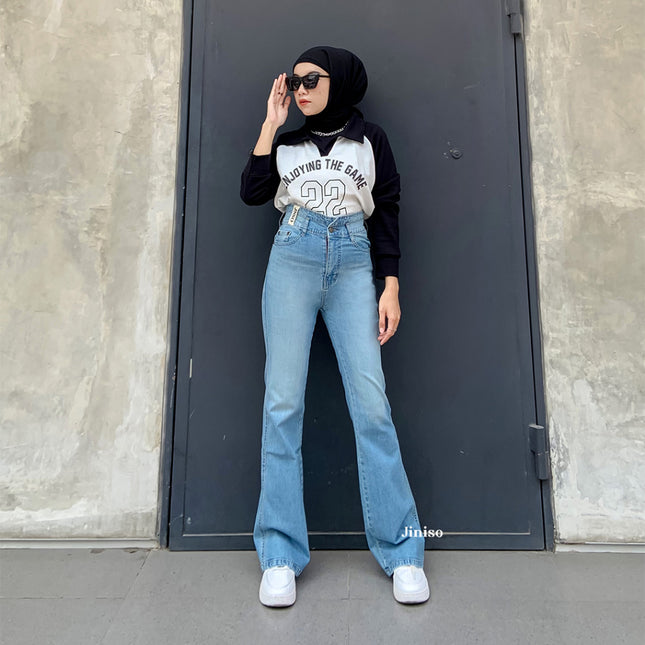 JINISO - Ultra Highwaist Cutbray Stretch Jeans HANGOUT