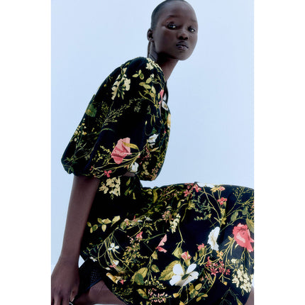 H&M Wanita Viscose Crêpe Skirt Black