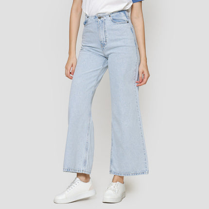 Nevada Wide Leg No Waistband Celana Panjang Denim Wanita 122326760