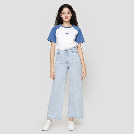 Nevada Wide Leg No Waistband Celana Panjang Denim Wanita 122326760