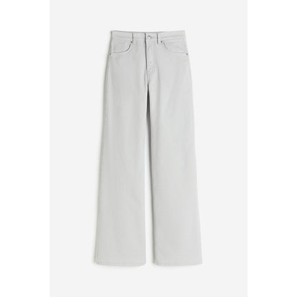 H&M Wanita Wide twill trousers 1107360_02
