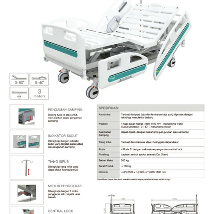 ELECTRIC BED 4 MOVEMENT (ANB0401) / PLUS MATTRESS BED