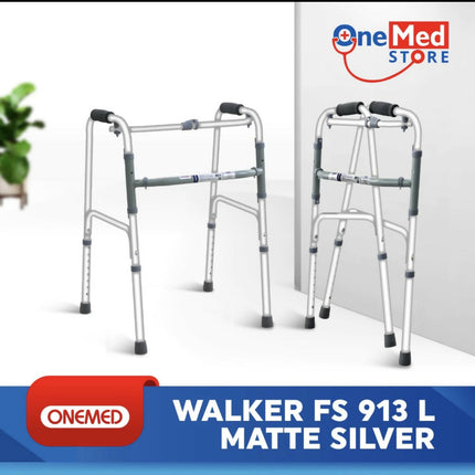 ￼Alat Bantu Jalan Walker Matte Silver FS 913 L OneMed
