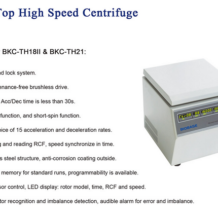 Centrifuge Hige Speed