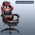 Hitam merah + sandaran kaki